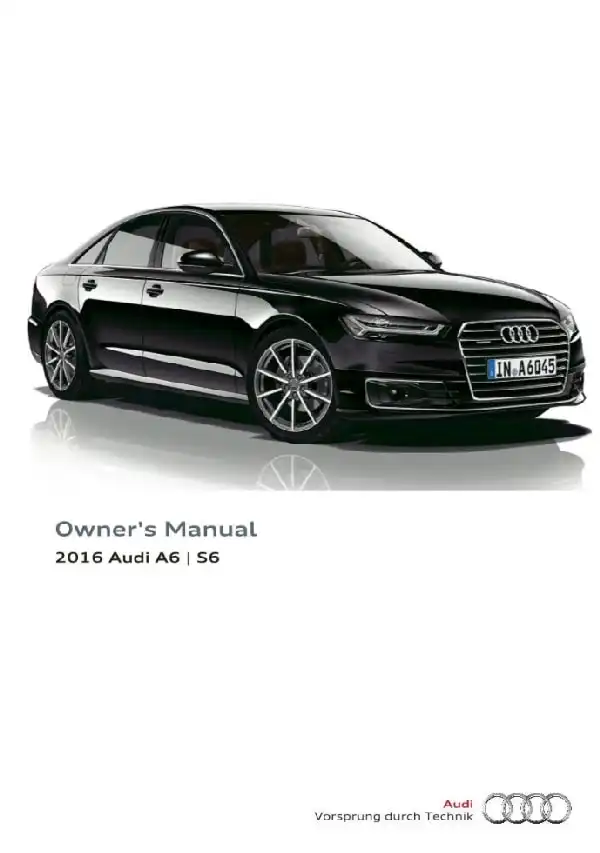 Audi A6, S6 2016 MY. Owner&#39;s Manual