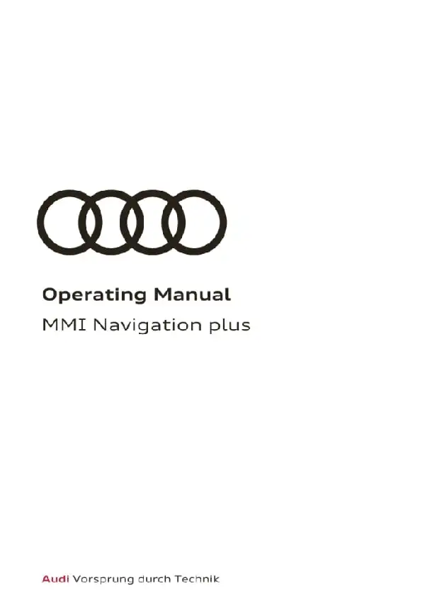Audi A6, S6 2018 MY. Operating Manual. MMI Navigation plus
