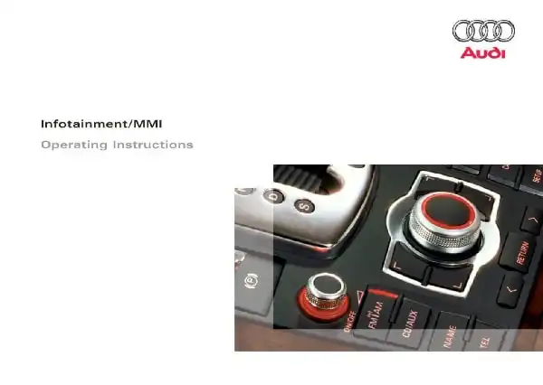 Audi A8, S8 2008 MY. Infotainment. Operating Instructions