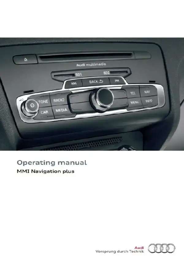 Audi Q3 2015 MY. Operating Manual. MMI Navigation plus