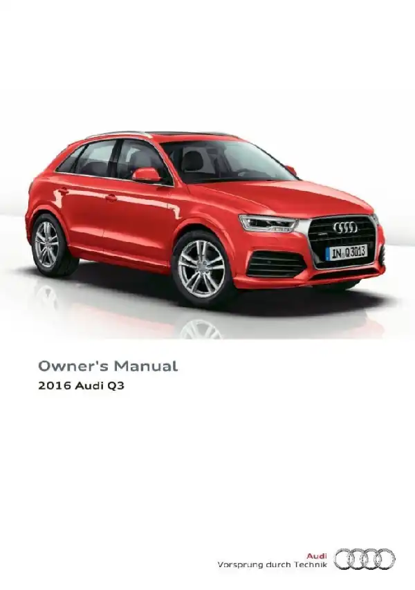 Audi Q3 2016 MY. Owner&#39;s Manual