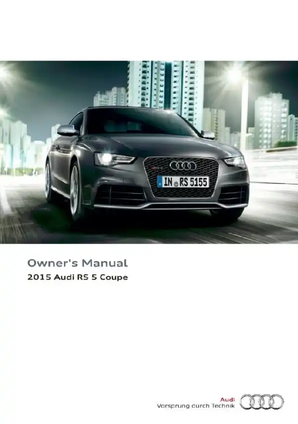 Audi RS5 Coupe 2015 MY. Owner&#39;s Manual
