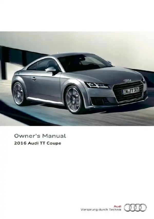 Audi TT Coupe 2016 MY. Owner&#39;s Manual