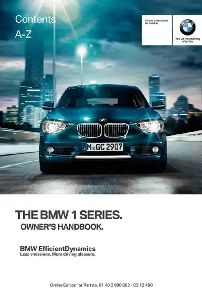 BMW 1 (F20). Owner&#39;s handbook
