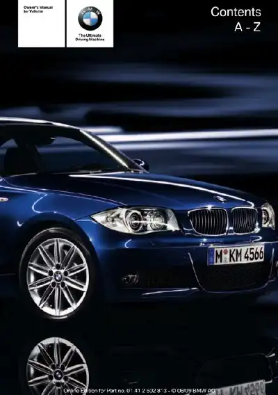 BMW 1 Series Coupe 2010 MY. Owner&#39;s Manual