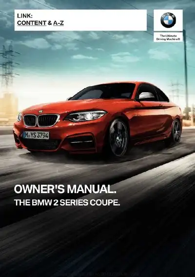 BMW 2 Series Coupe 2019 MY. Owner&#39;s Manual