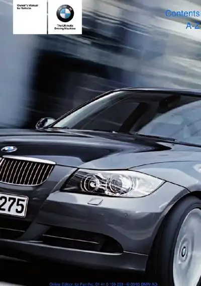 BMW 3 Series 2006 MY. Owner&#39;s Manual