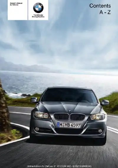 BMW 3 Series 2011 MY. Owner&#39;s Manual