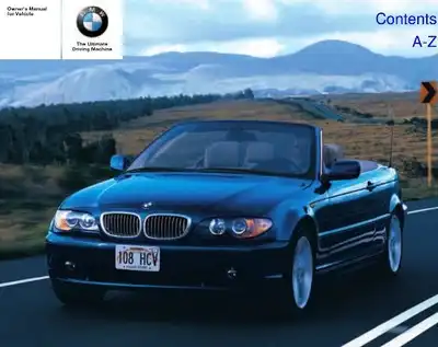 BMW 3 Series Convertible 2005 MY. Owner&#39;s Manual