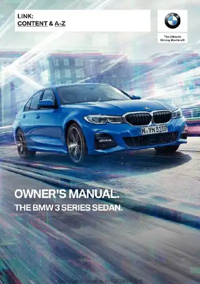 BMW 3 Series Sedan 2019 MY. Owner&#39;s Manual