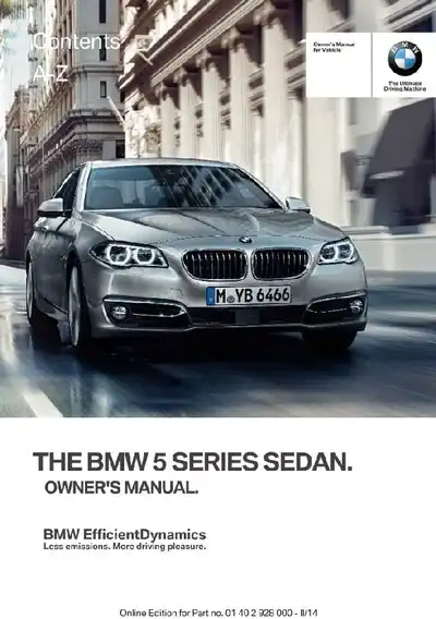 BMW 5 Series 2014 MY. Owner&#39;s Manual