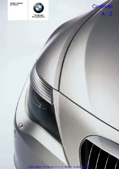 BMW 6 Series 2005 MY. Owner&#39;s Manual