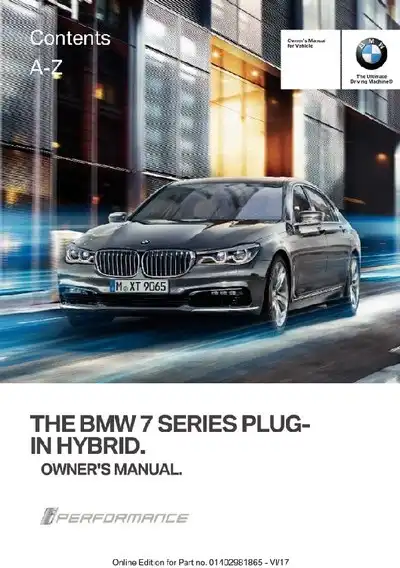 BMW 7 Series 2018 MY. Owner&#39;s Manual