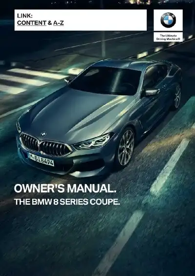 BMW 8 Series Coupe 2020 MY. Owner&#39;s Manual