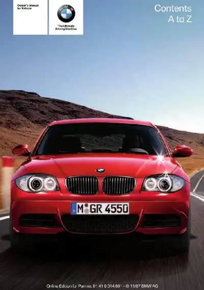 BMW 128i, 135i Coupe 2008 MY. Owner&#39;s Manual