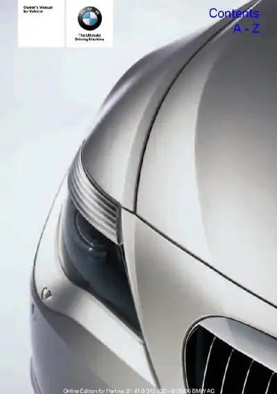 BMW 650i 2007 MY. Owner&#39;s Manual
