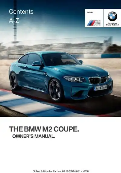 BMW M2 2017 MY. Owner&#39;s Manual