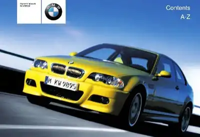 BMW M3 Coupe 2004 MY. Owner&#39;s Manual