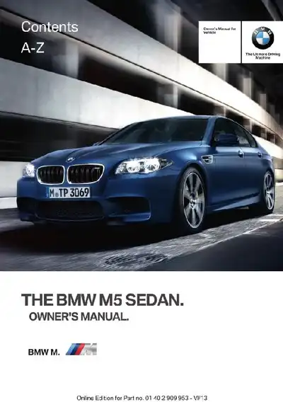 BMW M4 Sedan 2014 MY. Owner&#39;s Manual
