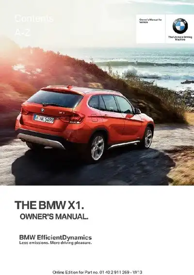 BMW X1 2014 MY. Owner&#39;s Manual