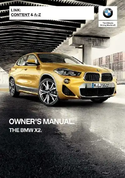 BMW X2 2019 MY. Owner&#39;s Manual