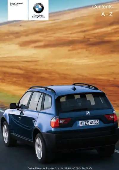 BMW X3 2005 MY. Owner&#39;s Manual