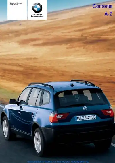 BMW X3 2006 MY. Owner&#39;s Manual
