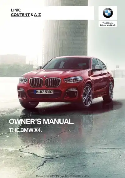 BMW X4 2020 MY. Owner&#39;s Manual