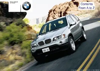 BMW X5 2002 MY. Owner&#39;s Manual