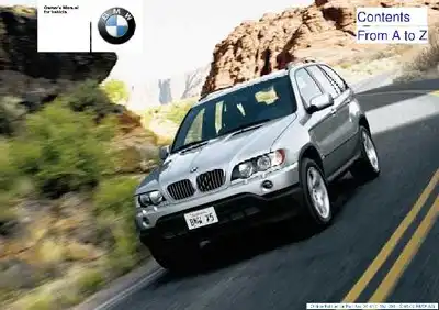 BMW X5 2003 MY. Owner&#39;s Manual