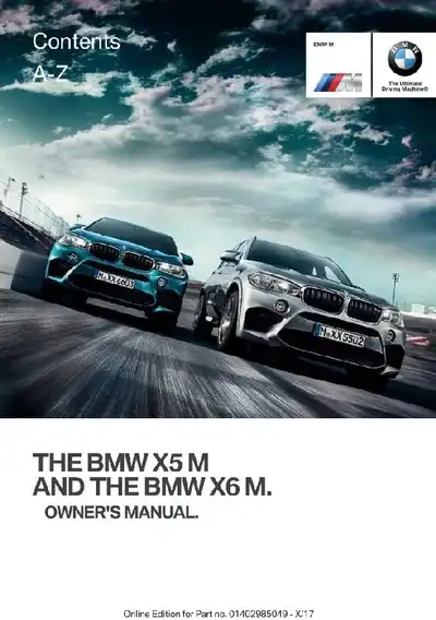 BMW X5 M 2018 MY. Owner&#39;s Manual
