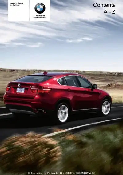 BMW X6 2011 MY. Owner&#39;s Manual
