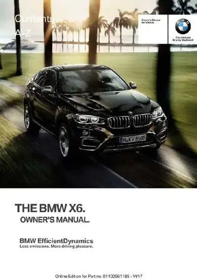 BMW X6 2018 MY. Owner&#39;s Manual
