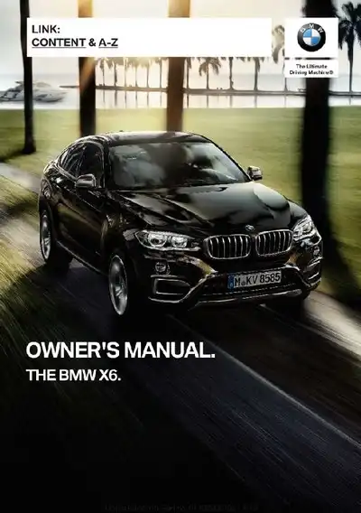 BMW X6 2019 MY. Owner&#39;s Manual