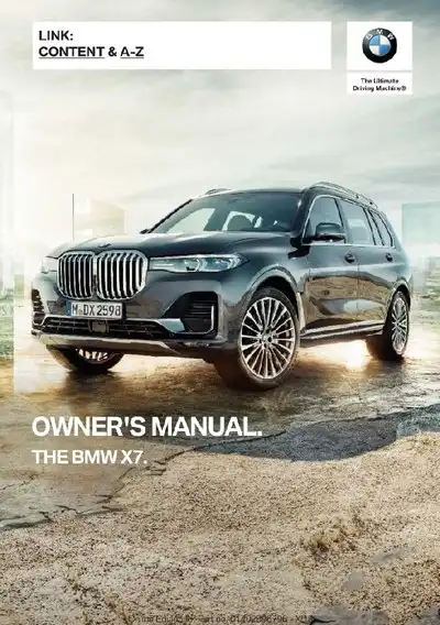 BMW X7 2019 MY. Owner&#39;s Manual