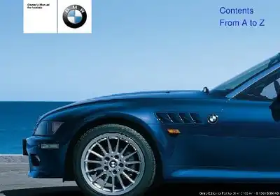 BMW Z3 2002 MY. Owner&#39;s Manual