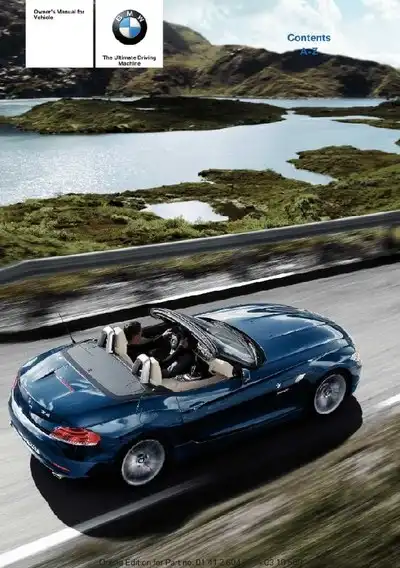 BMW Z4 2011 MY. Owner&#39;s Manual