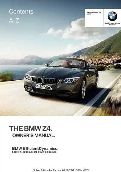 BMW Z4 2014 MY. Owner&#39;s Manual