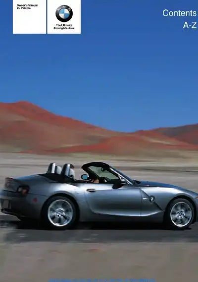 BMW Z4 Roadster 2005 MY. Owner&#39;s Manual