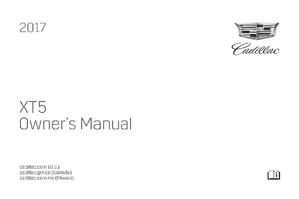 Cadillac XT5 2017 MY. Owner Manual