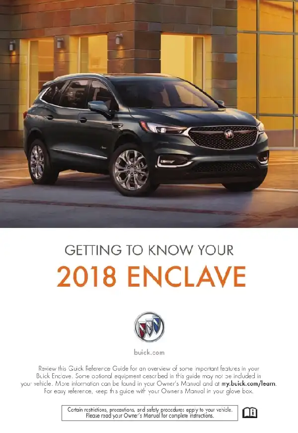 Buick Enclave 2018 MY. Getting to know