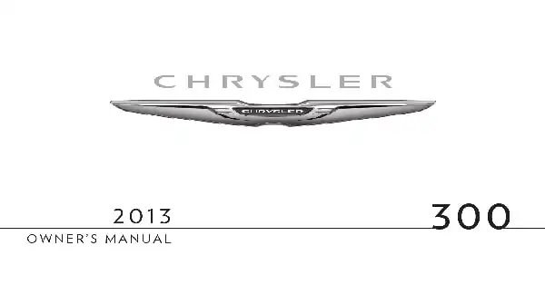 Chrysler 300 2013 MY. Owner&#39;s Manual