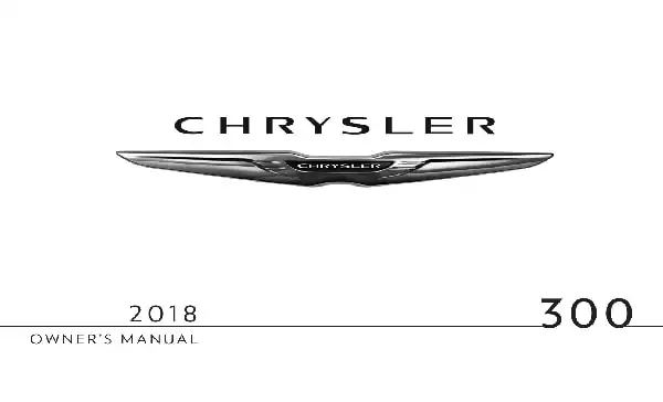 Chrysler 300 2018 MY. Owner&#39;s Manual