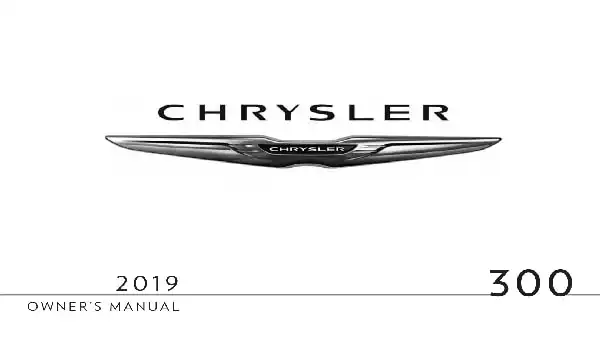 Chrysler 300 2019 MY. Owner&#39;s Manual