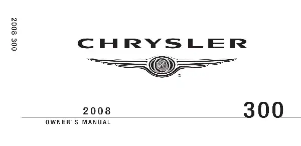 Chrysler 300C 2008 MY. Owner&#39;s Manual
