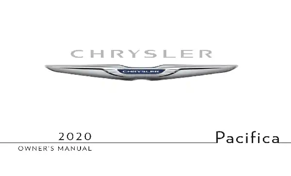 Chrysler Pacifica 2020 MY. Owner&#39;s Manual