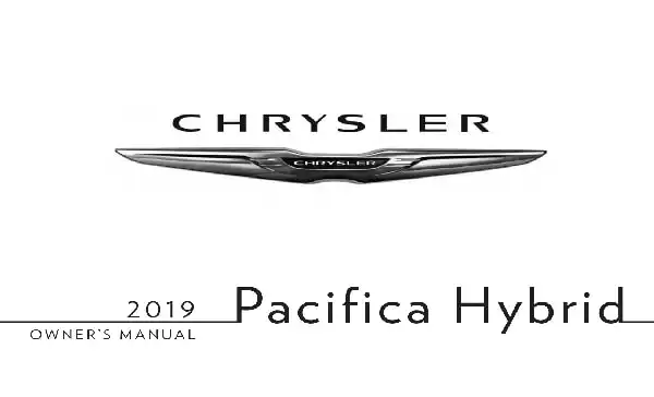 Chrysler Pacifica Hybrid 2019 MY. Owner&#39;s Manual