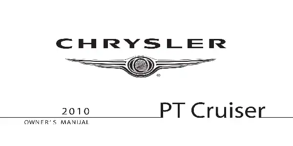 Chrysler PT Cruiser 2010 MY. Owner&#39;s Manual