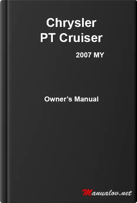 Chrysler PT Cruiser Convertible 2007 MY. Owner&#39;s Manual