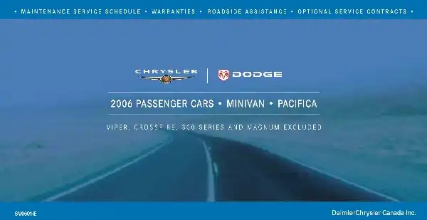 Chrysler Sebring Convertible 2006 MY. Owner&#39;s Manual